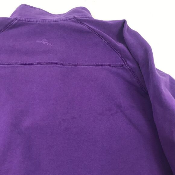 Tommy Bahama Mens 1/2 Zip Sweater FADED Purple Long Sleeve Pullover Large - Picture 12 of 12